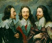 Anthony Van Dyck This triple portrait of King Charles I was sent to Rome for Bernini to model a bust on Spain oil painting reproduction